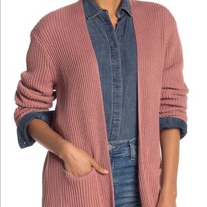 Madewell Nolan Ribbed Open Front Cardigan